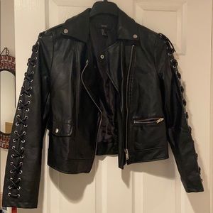 Black leather jacket
